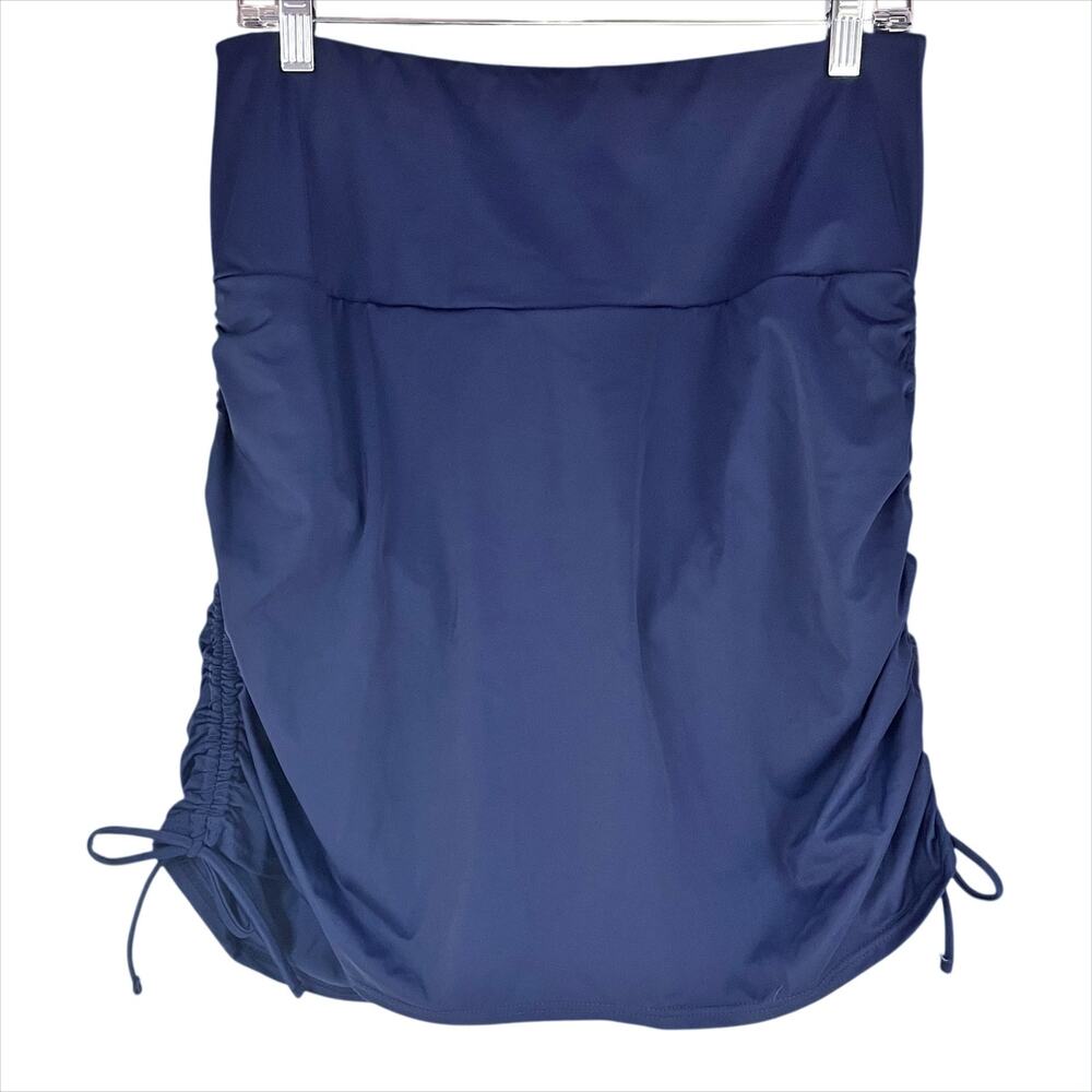 SWIMSUITS FOR ALL NWOT Adjustable Length Swim Skirt w/ Side Ties Navy Blue Sz 18